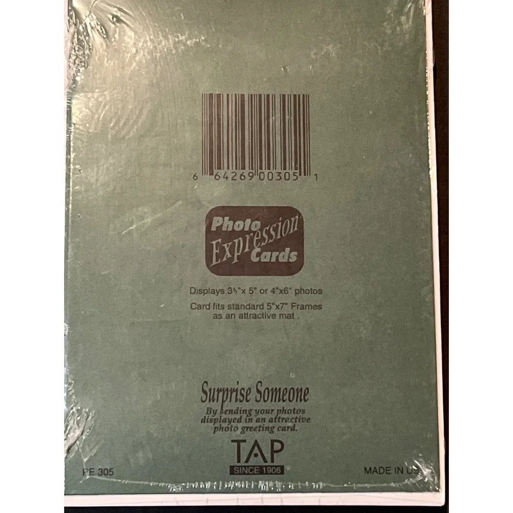 TAP Photo Expression Cards Sage Green 5x7 Photo Greeting Cards 2 Packs PE 305